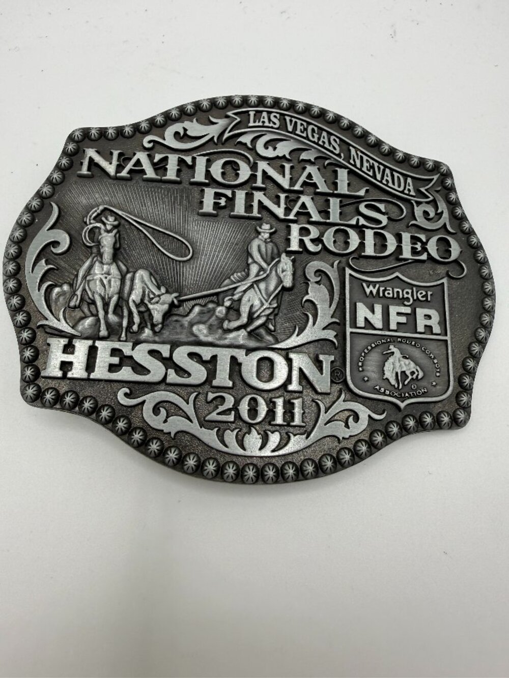 Vintage 2011 Hesston National Finals Rodeo Belt Buckle